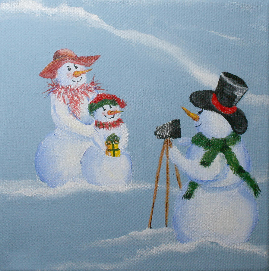 Snowie Photographer Painting by Donna Tucker