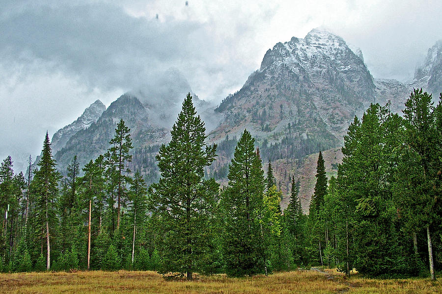 Snowing in Grand Tetons in Grand Tetons National Park, Wyoming Photograph by Ruth Hager