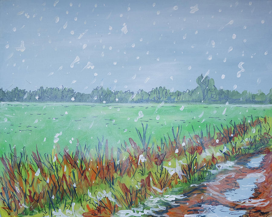 Snowing Painting by Laura Hol