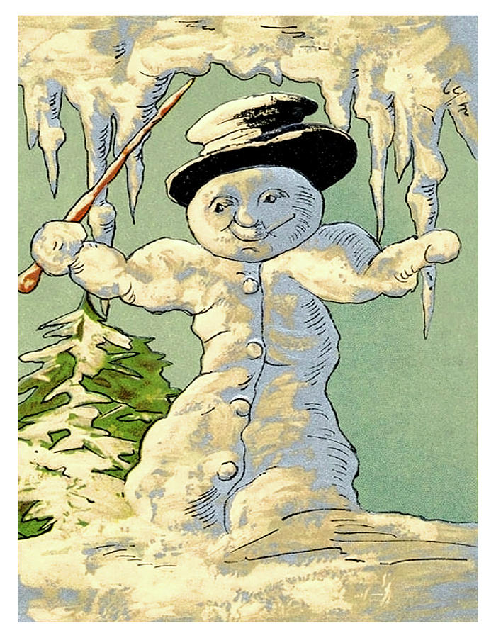 Snowman conductor Painting by Long Shot