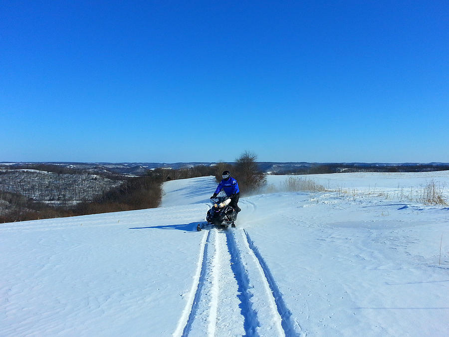 Snowmobiling Photograph by Brook Burling