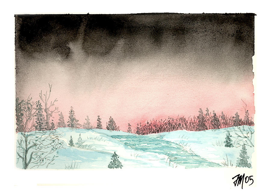 Snowscape 001 Painting by Joe Michelli