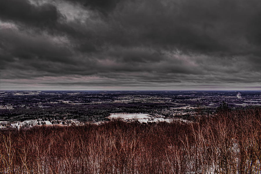 Snowstorm Clouds Over Rib Mountain State Park Photograph by Dale Kauzlaric