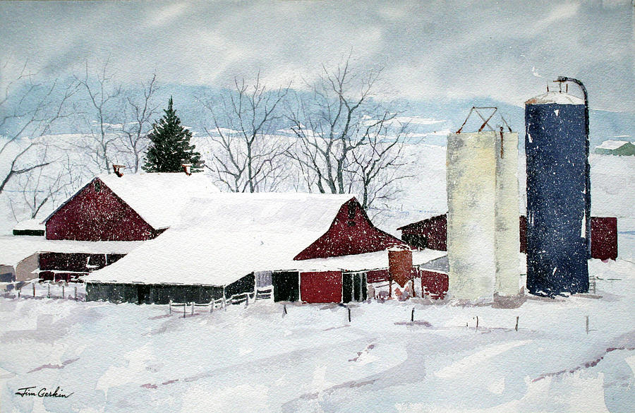 Winter Painting - Snowstorm by Jim Gerkin