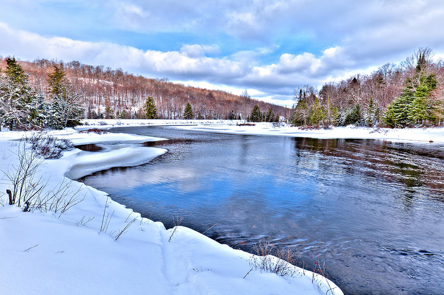 Snowy Banks of the River Photograph by David Patterson