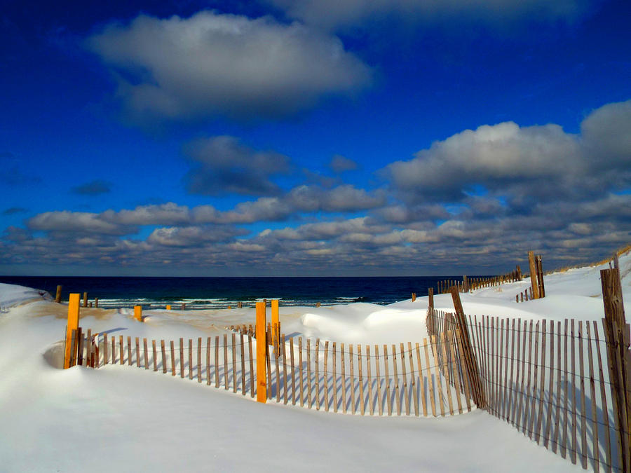 Snowy Beach  Photograph by Dianne Cowen Cape Cod Photography