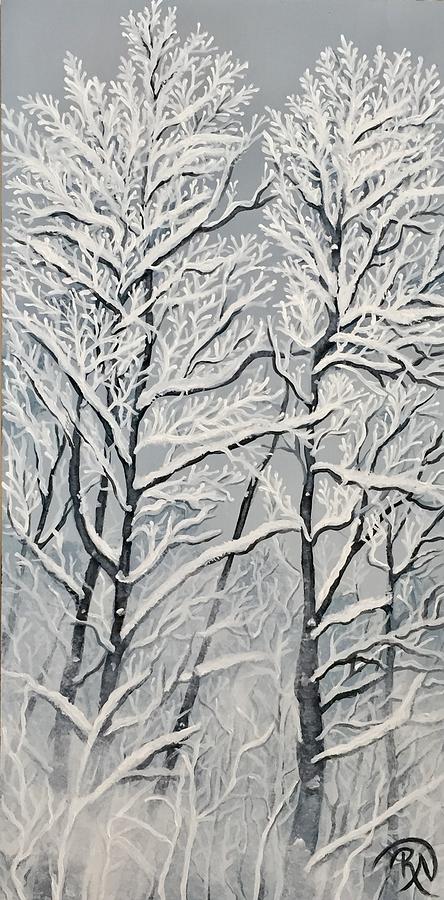 Snowy Branches #1 Painting by Renee Noel