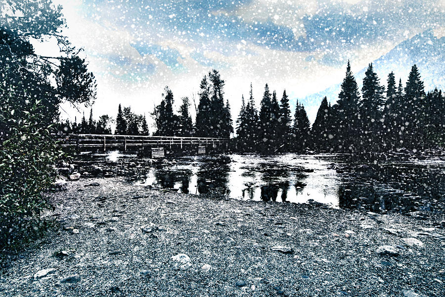 Snowy Bridge  Photograph by Bonnie Bruno