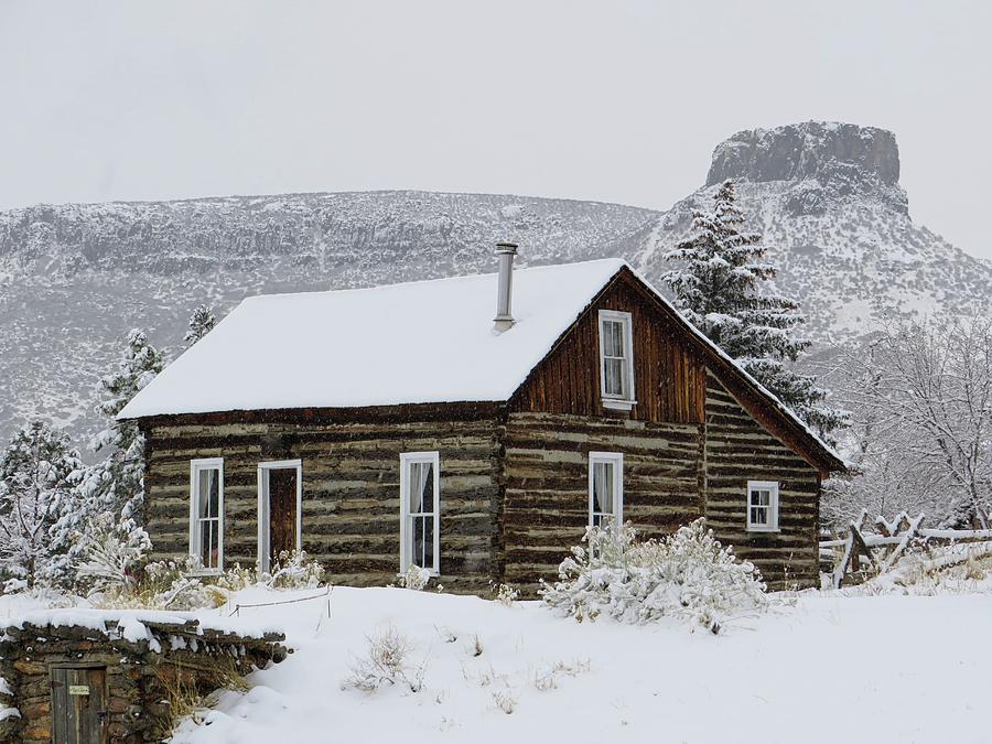 Snowy Cabin Photograph by Connor Beekman