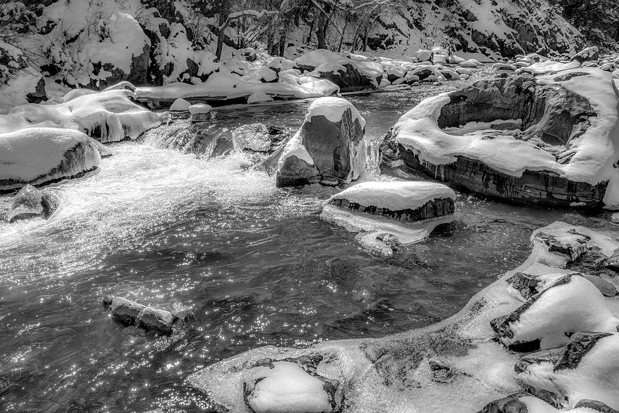 Snowy Canyon Creek Photograph by Michael Brungardt