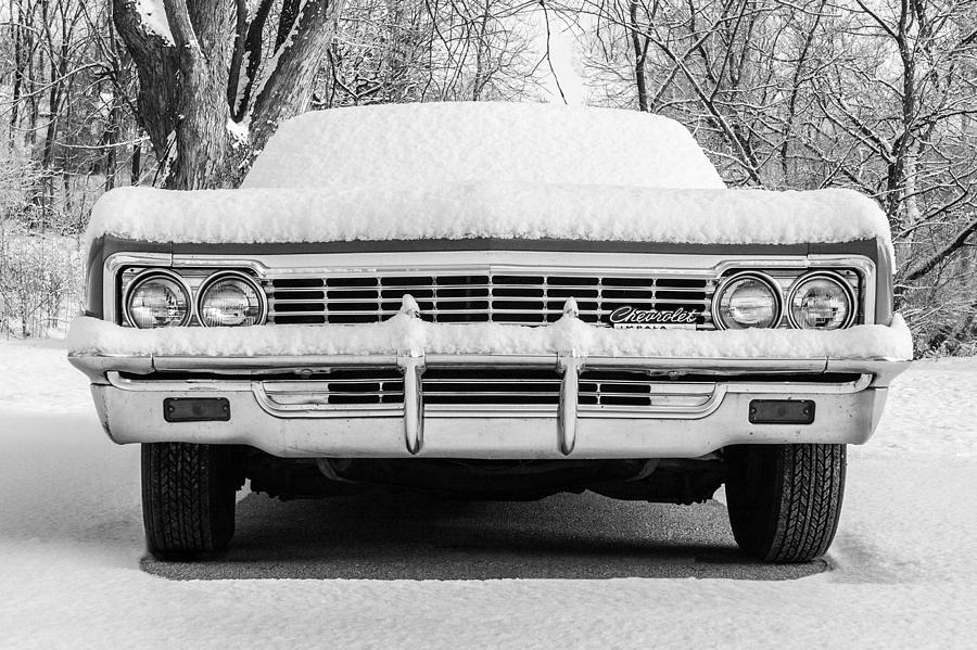 Snowy Chevy Photograph by Todd Klassy