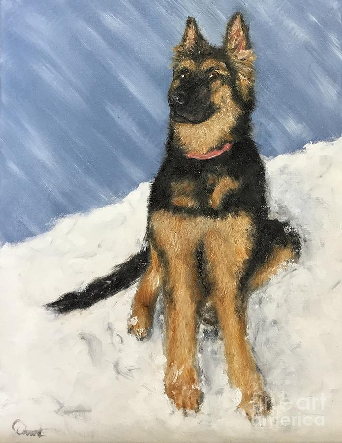 Winter Painting - Snowy Chloe by Diane Donati