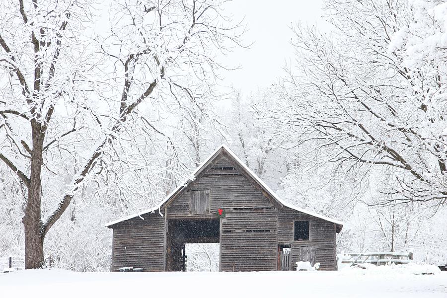 Snowy Christmas Barn by Benanne Stiens Snowy Christmas Barn by Benanne Stiens