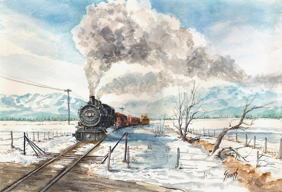 Snowy Crossing Painting by Sam Sidders