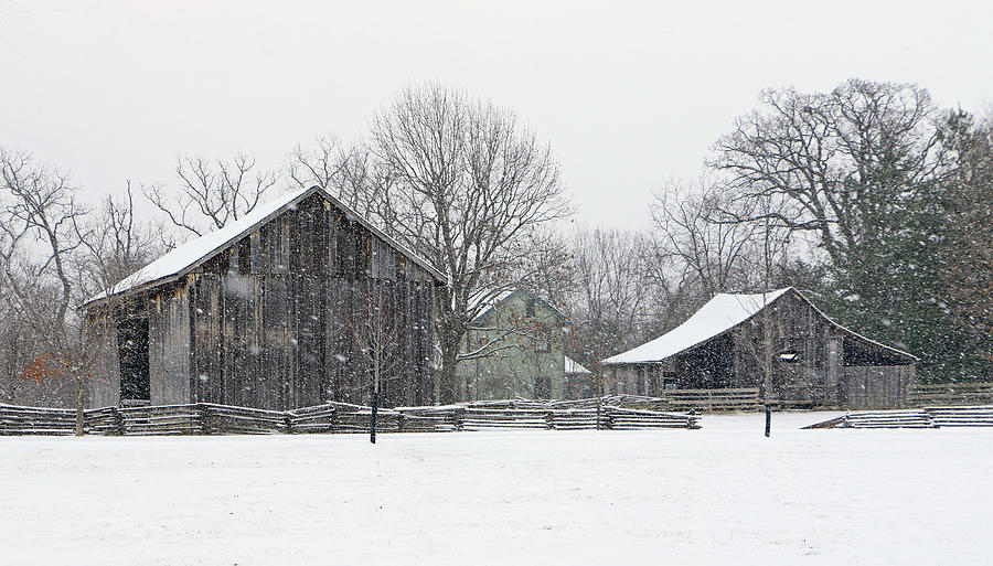 Snowy Day at the Farm Photograph by Christopher McKenzie