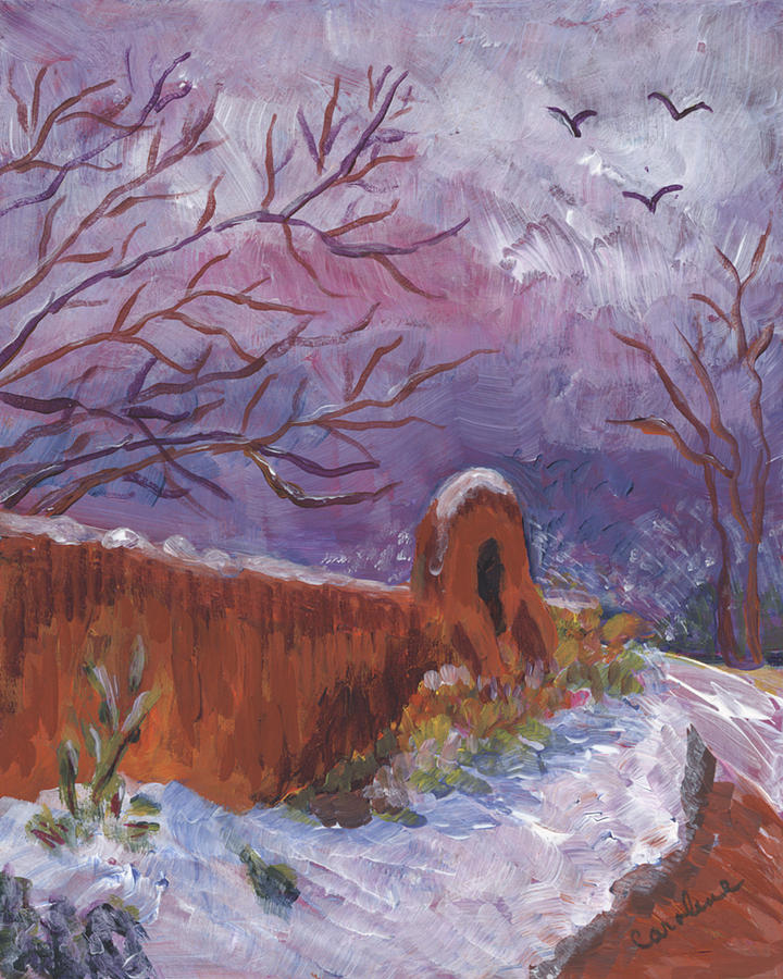 Snow Landscape Painting - Snowy Day by Carolene Of Taos