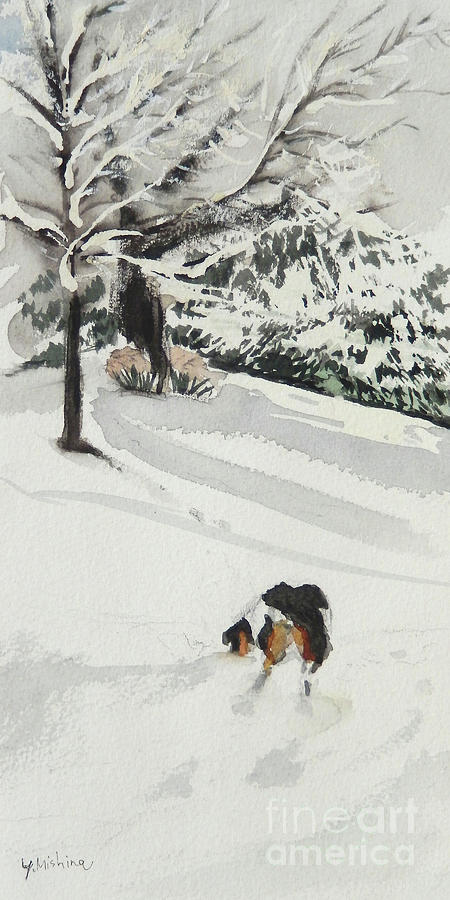 Snowy Day Painting by Yoshiko Mishina