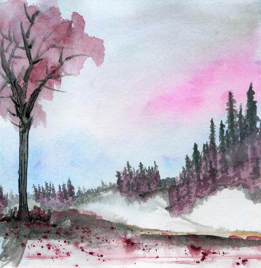 Snowy Daybreak Painting by R Kyllo