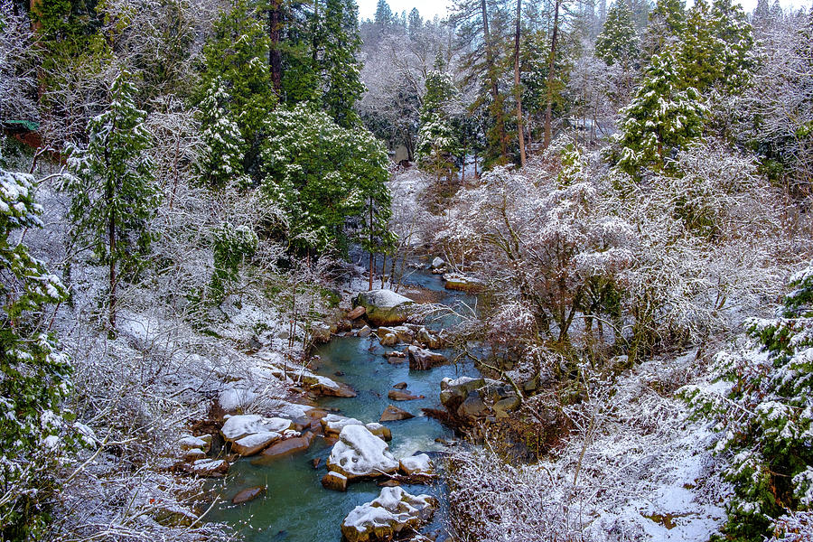 Snowy Deer Creek Photograph by Robin Mayoff