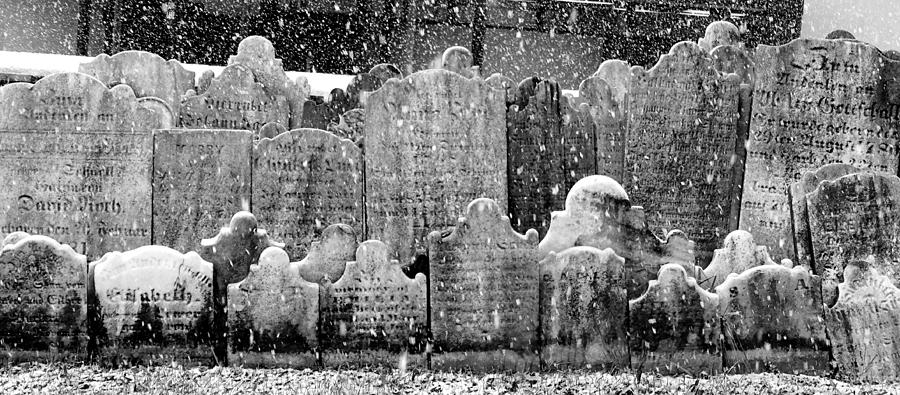 Winter Photograph - Snowy Graves by Dark Whimsy