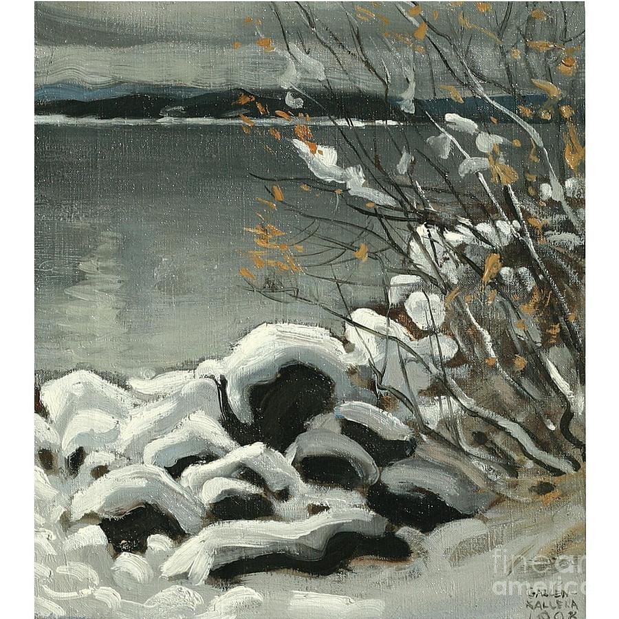 Snowy Landscape Painting by Celestial Images