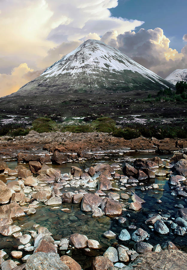 Snowy mountains of Isle of Skye Photograph by Jaroslaw Blaminsky