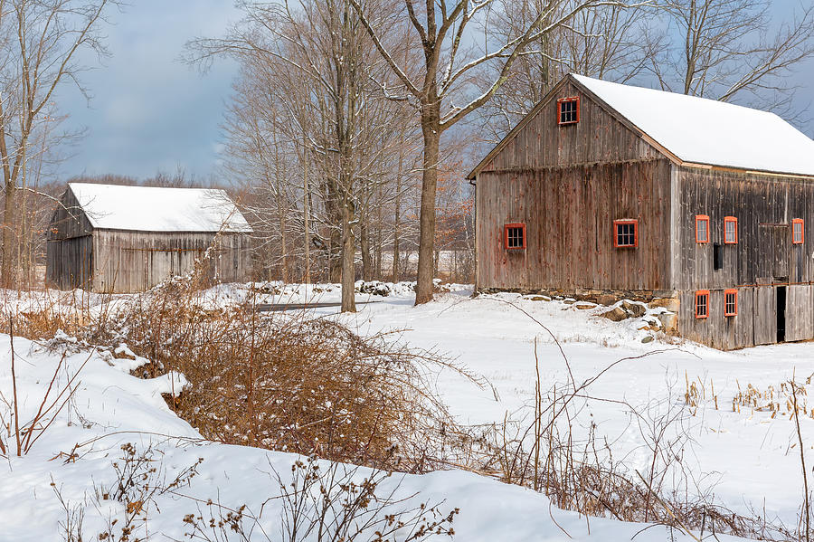 Snowy New England Barns 2016 Photograph by Bill Wakeley