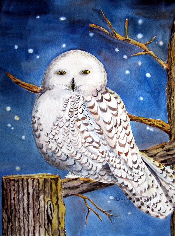 Snowy Owl Painting by Eileen P Devery - Pixels