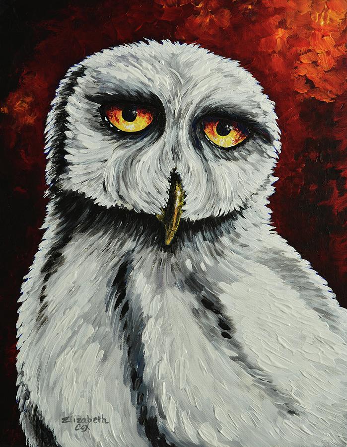 Snowy Owl Painting by Elizabeth Cox