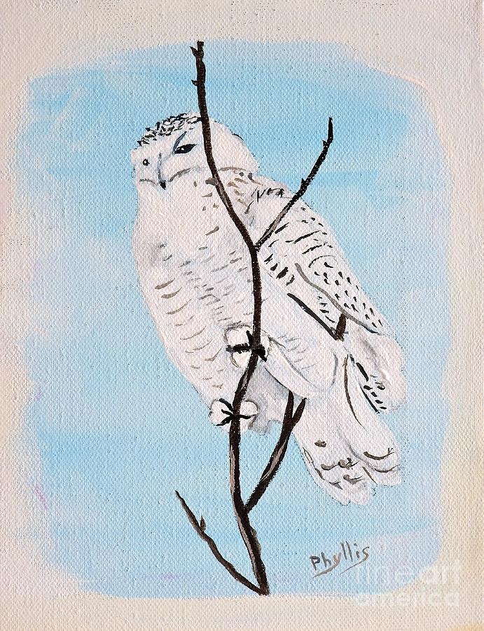 Snowy Owl Painted by Phyllis Painting by Phyllis Kaltenbach