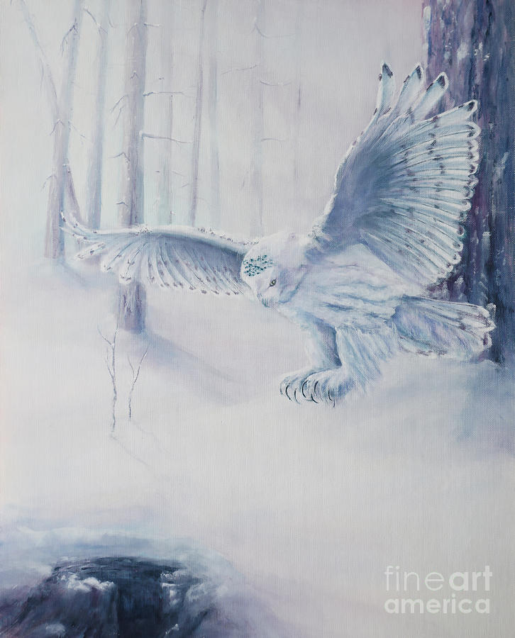 Snowy Owl Painting by Wayne Enslow