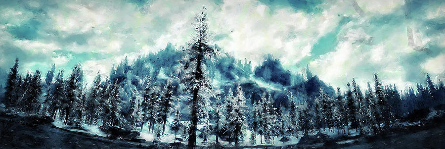 Snowy Paradise - 01 Painting by AM FineArtPrints