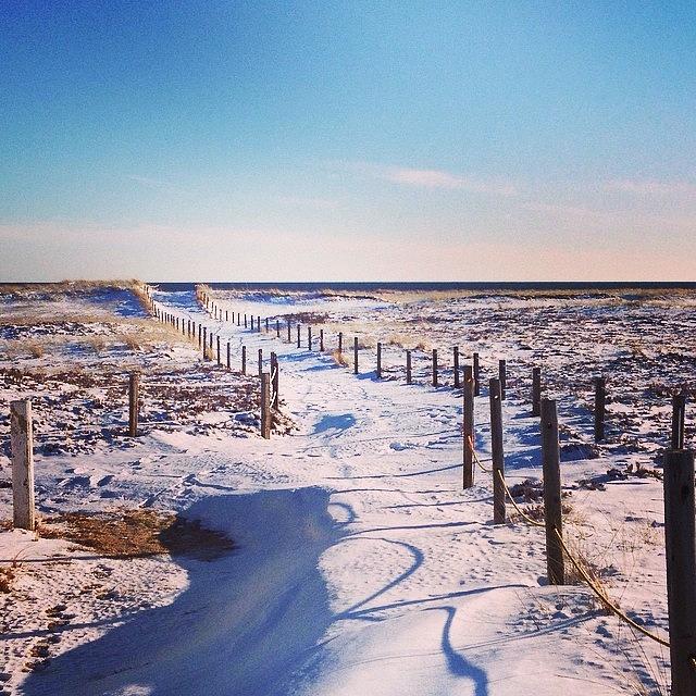 Snowy Path To Sound #all_my_own Photograph by Amy Coomber Eberhardt