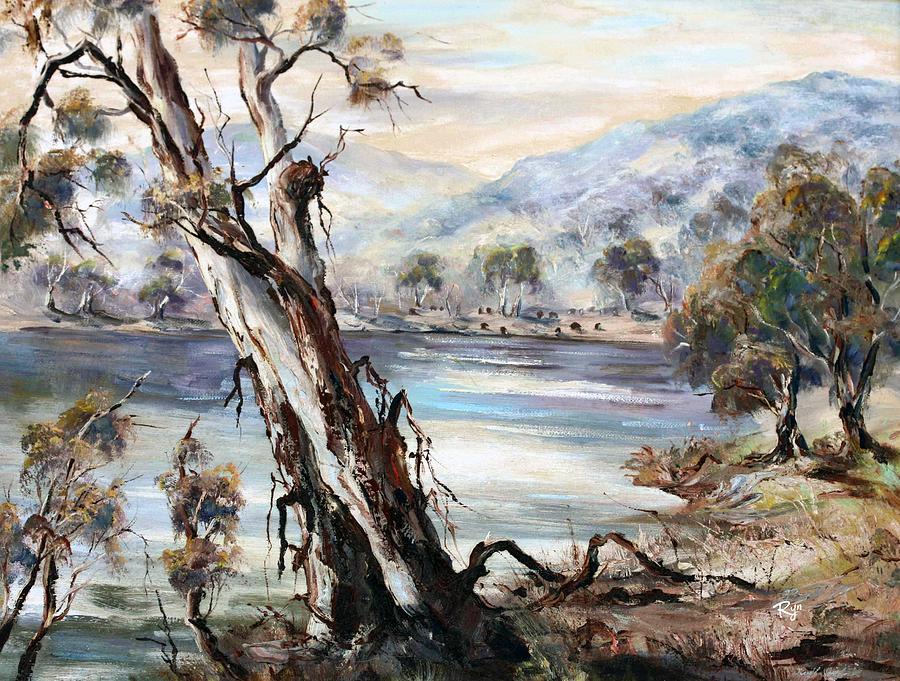 Snowy River Painting by Ryn Shell