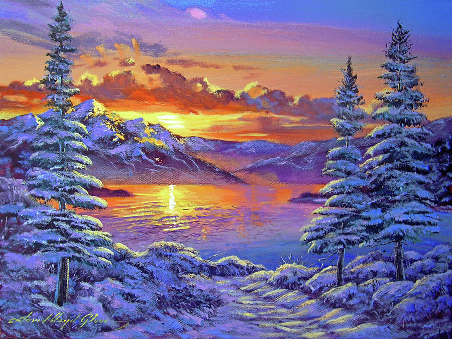 snowy landscape paintings
