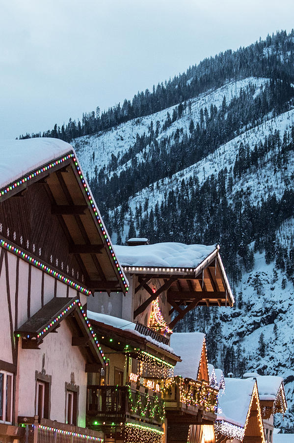 Snowy Roof Tops In Leavenworth Photograph by Matt McDonald