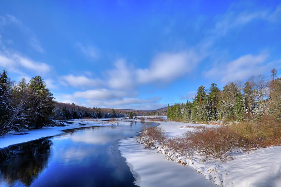 Snowy Shore of the Moose River Photograph by David Patterson