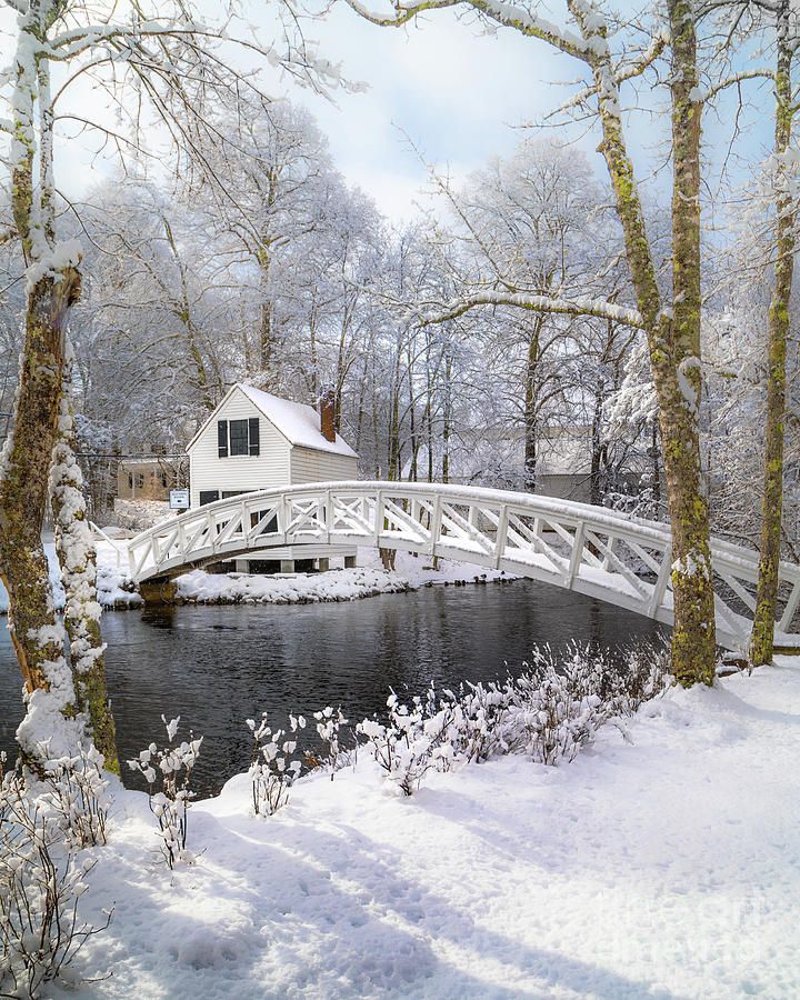 Snowy Somesville Bridge Photograph by Benjamin Williamson