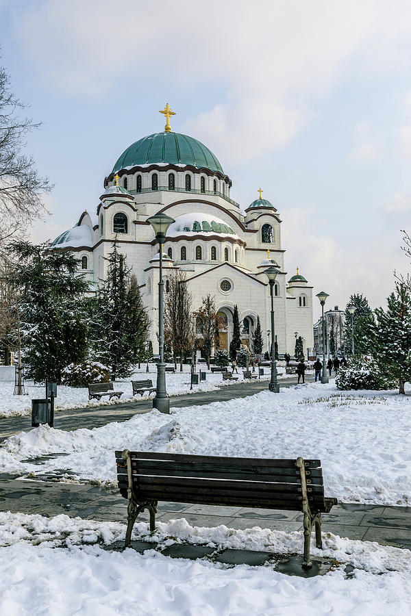 Magnificent Photograph - Snowy St. Sava Temple in Belgrade by Dejan Kostic Magnificent Photograph - Snowy St. Sava Temple in Belgrade by Dejan Kostic