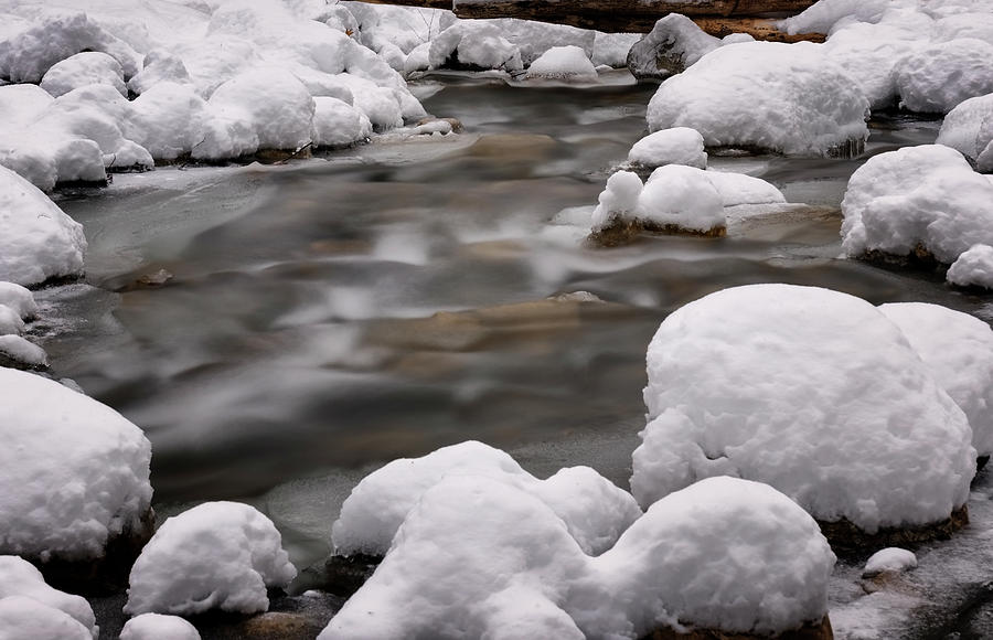 Snowy Stickney Brook Photograph by Tom Singleton