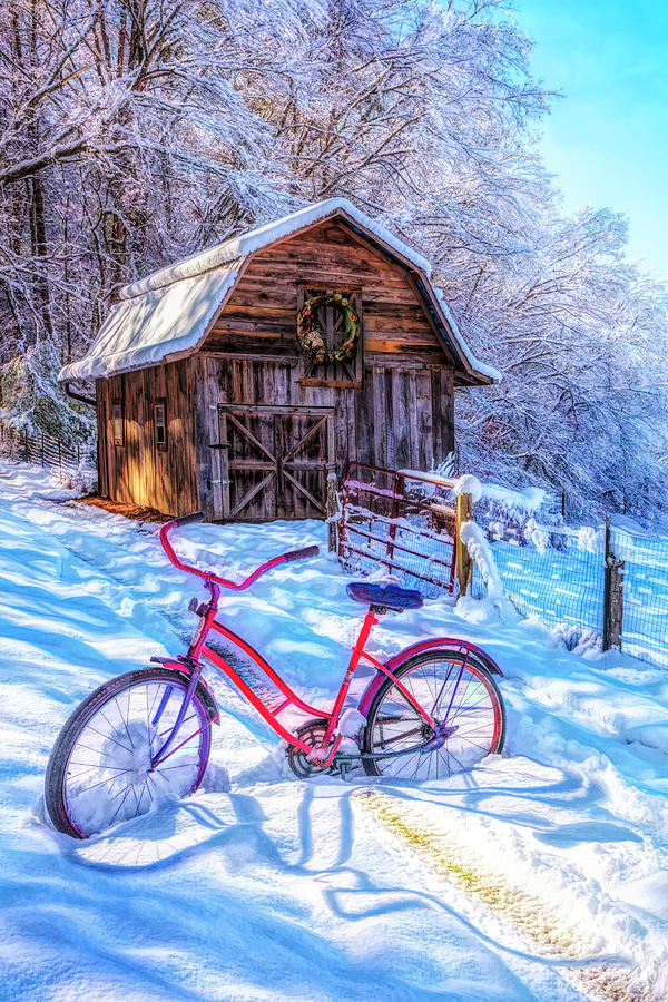 Snowy Surprise Oil Painting Photograph by Debra and Dave Vanderlaan
