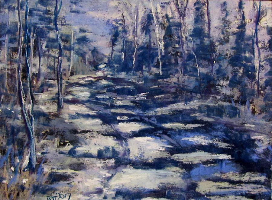 Snowy Trail Pastel by Barbara OToole