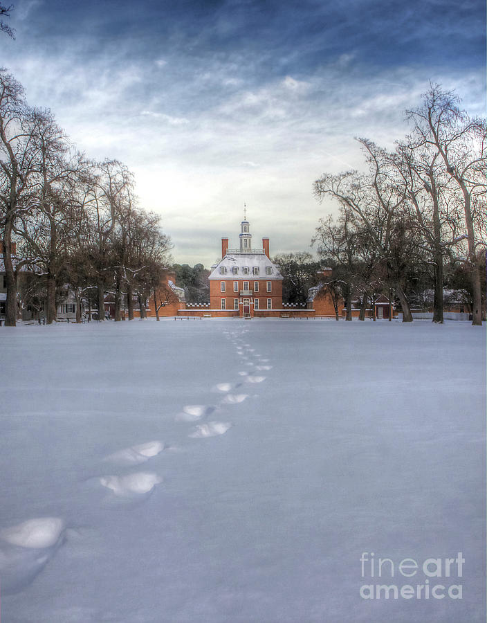 Snowy Trail to the Governors Palace Photograph by Karen Jorstad