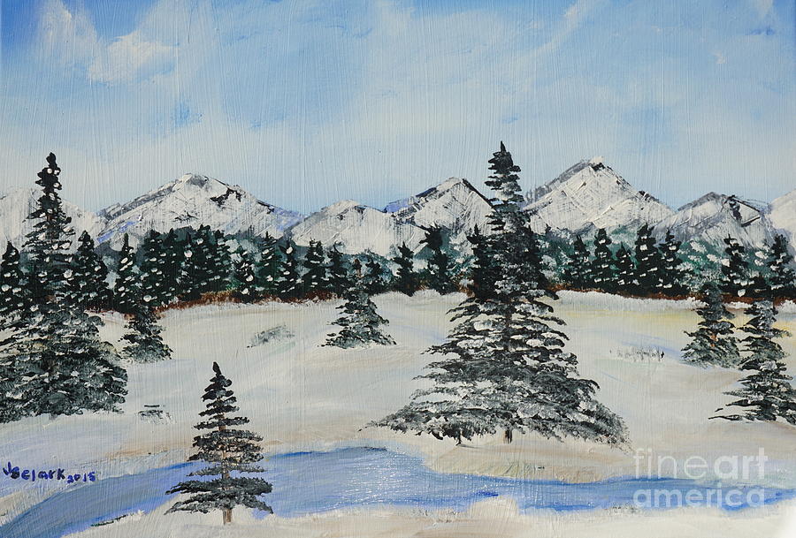 Snowy Winter Painting by Jimmy Clark