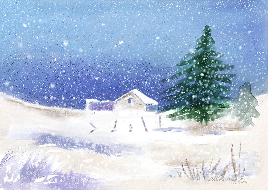 christmas winter scenes clip art