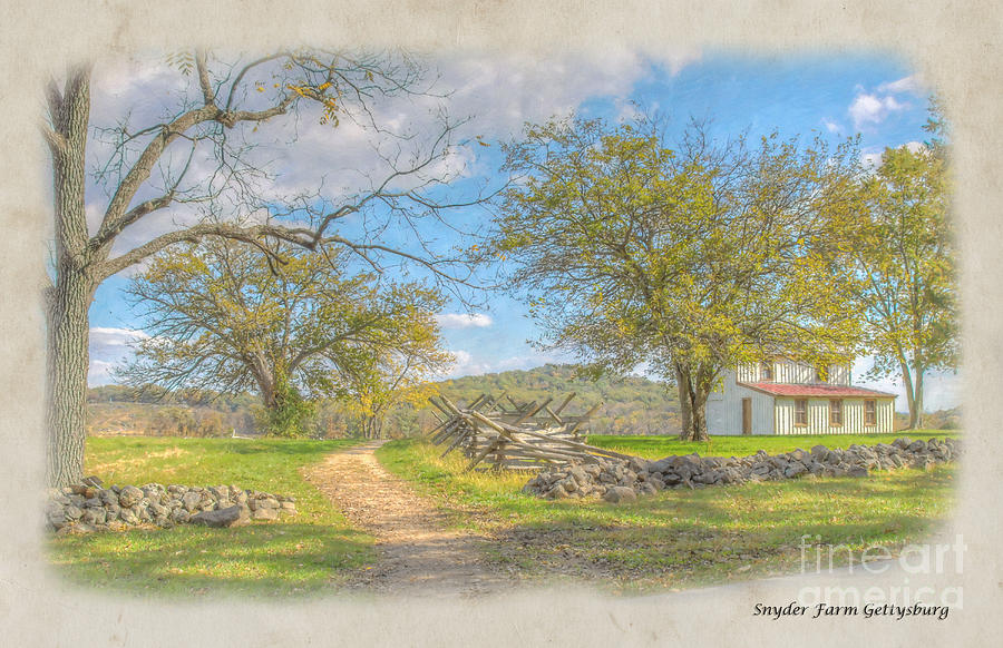 Gettysburg National Park Digital Art - Snyder Farm Gettysburg Battlefield by Randy Steele