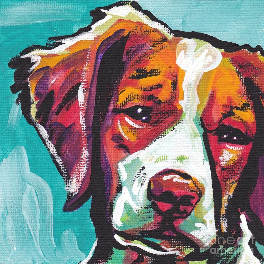 Dog Painting - So Britt by Lea S
