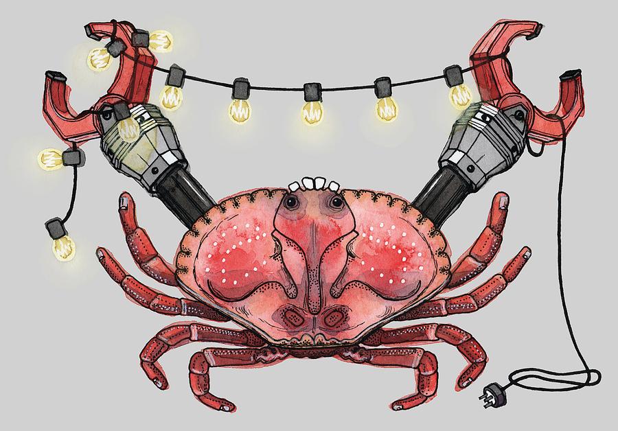 Boat Painting - So Crabby Chic by Kelly King