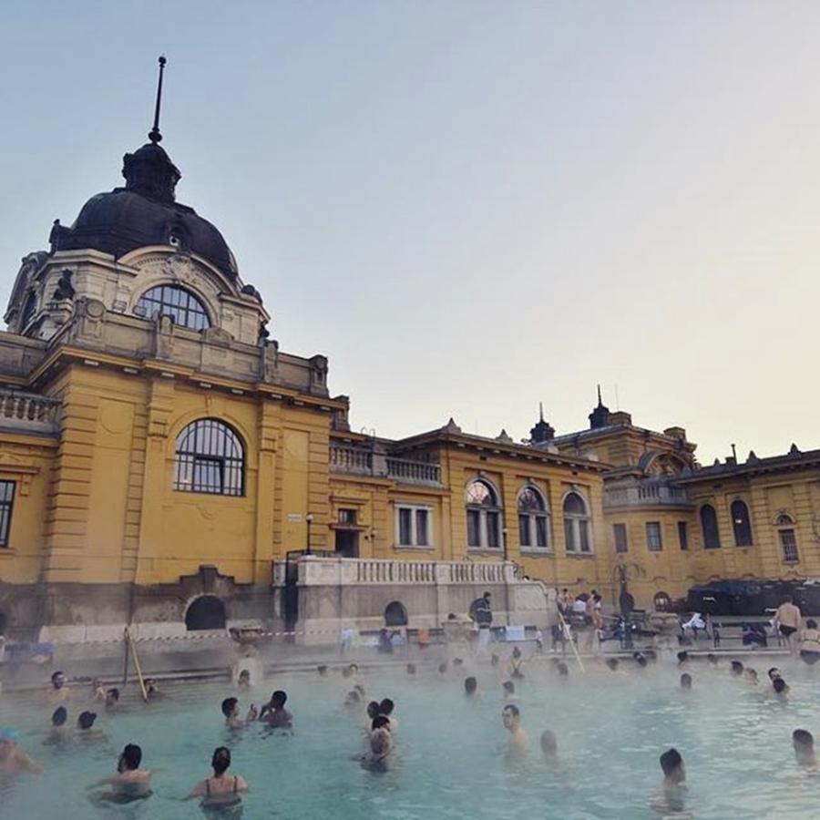 Budapest Photograph - So Happy To Take A Hot Spring As I Am A by Kei Oguchi