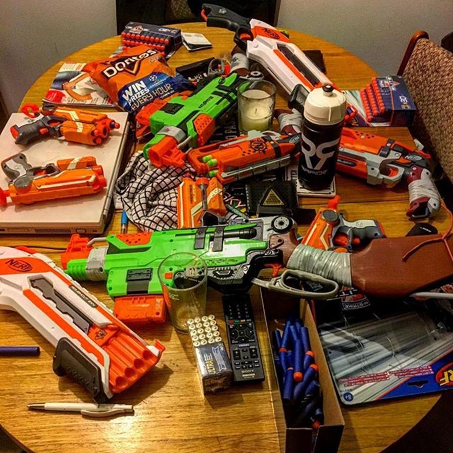 Memories Photograph - So Tonights Plan Of Action,nerf War!! by Chris Reid